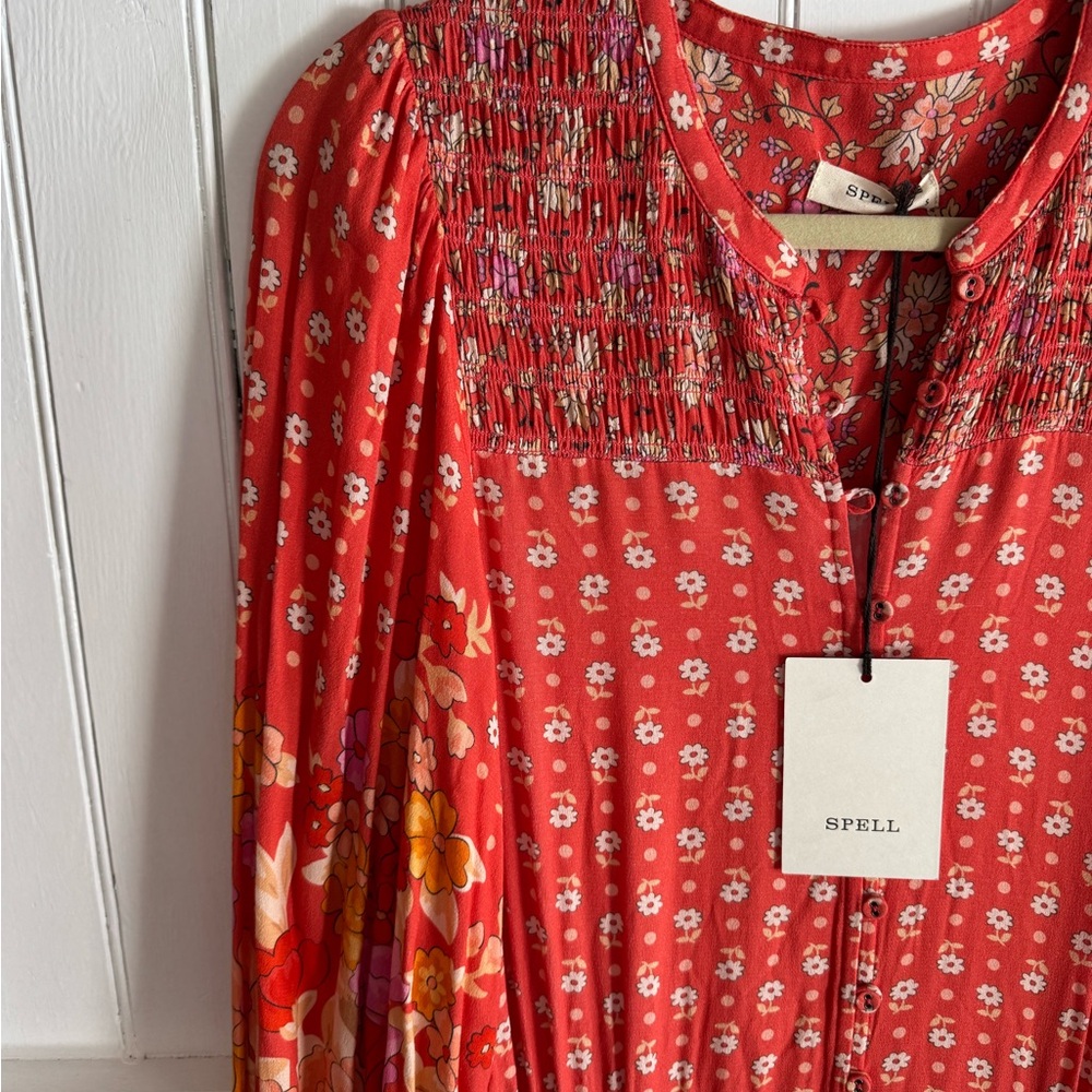 NWT Spell Yellow Rose Gown in Desert Rose - Picture 6 of 12